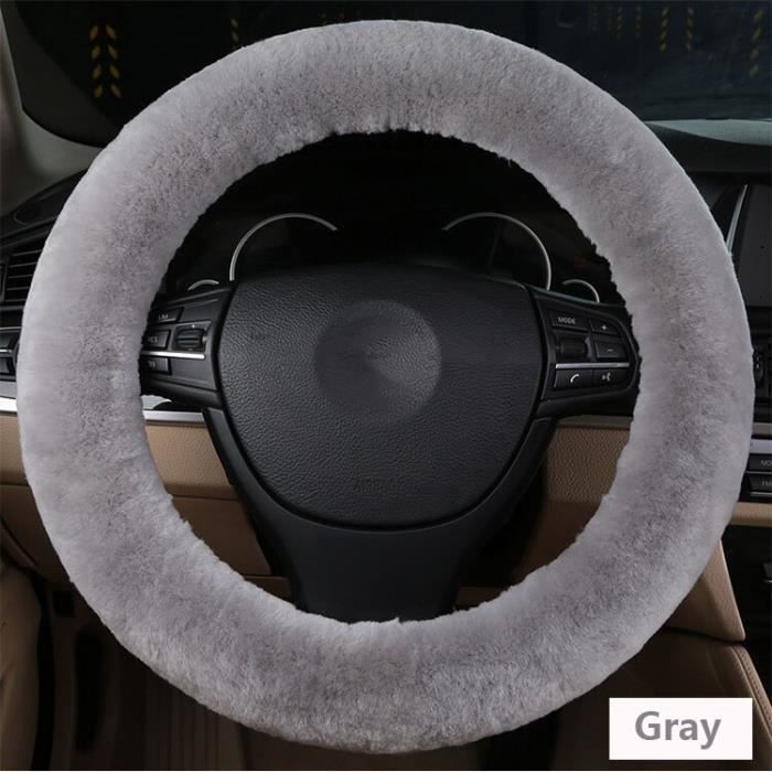 Gaviny Housse de Volant en Peluche Housse de Volant d'animal Mignon 15 Pouces pièces d'auto universelles pour Dames adaptées à la Voiture SUV 
