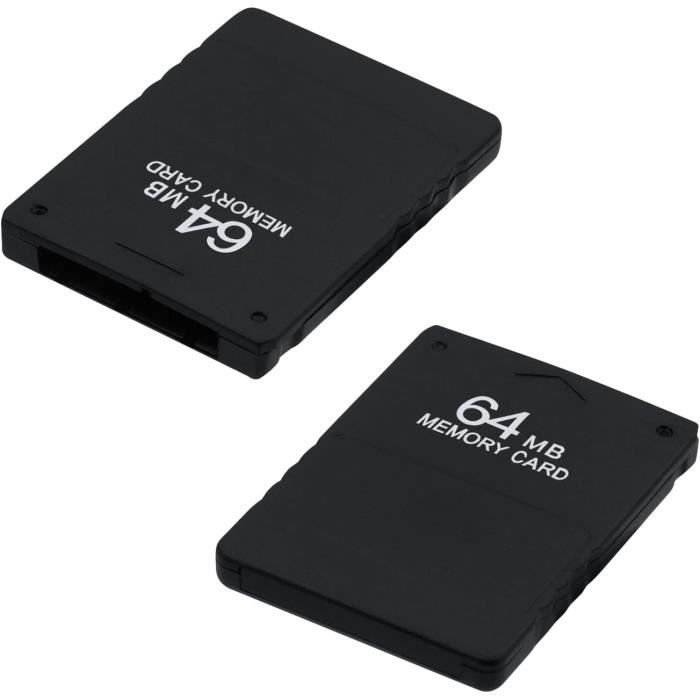 2 cartes mémoire de sauvegarde neuves de 64 Mo pour 2 jeux PS2