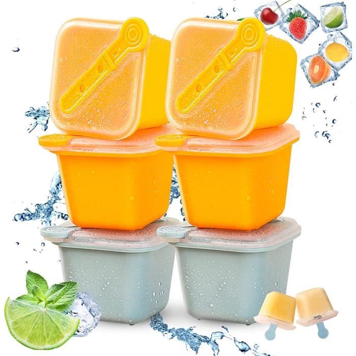 Guba Lot De 4 Bacs à Glaçons En Silicone Avec Couvercle