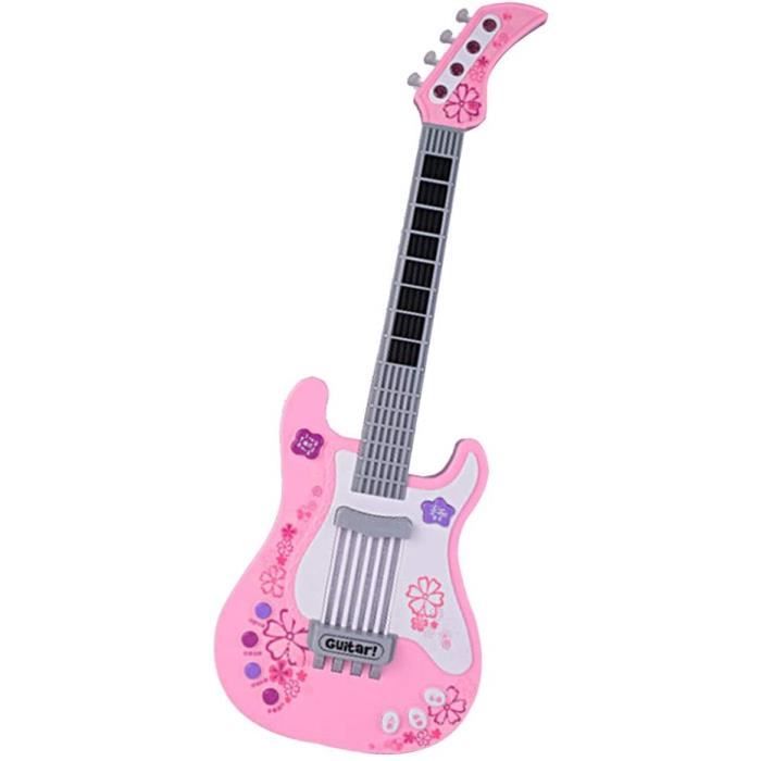 Guitare electrique enfant jouet guitare enfant guitare rock (rose) -  Cdiscount Instruments de musique