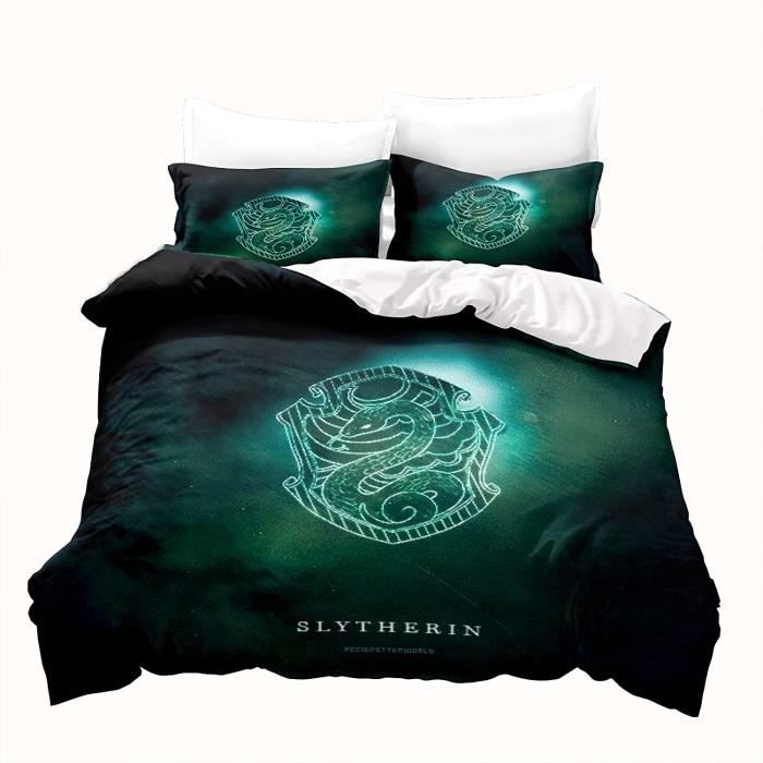 Parure De Lit Harry Potter Poudlard - Housse De Couette 140x200 Cm + Taie D'Oreiller 63x63 Cm