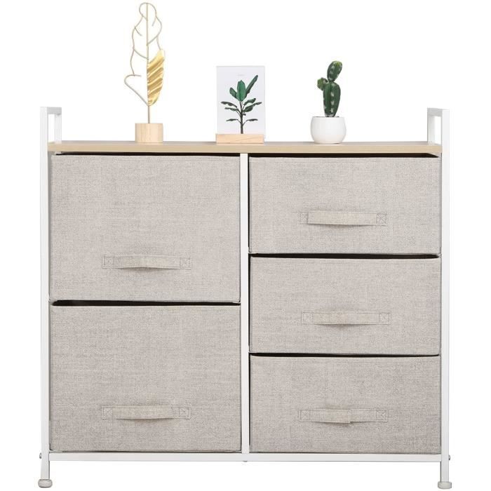 rose pâle Tiroirs de rechange extra-larges en tissu pour commode à 5 tiroirs en tissu  Basics