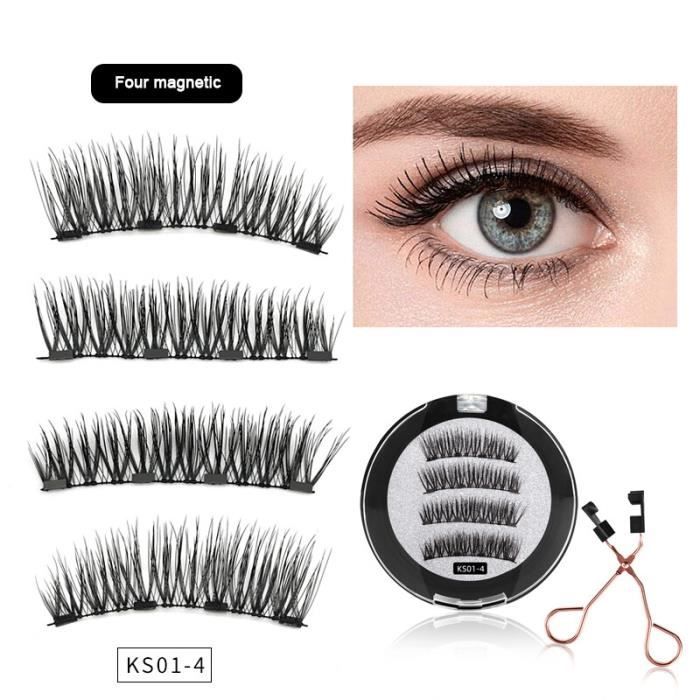 Faux cils,faux cils magnétique 3D magnétiques avec, maquillage naturel, extensions
