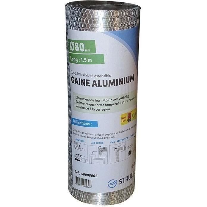 AUTOGYRE - Gaine flexible alu d.80 1.5ml filet