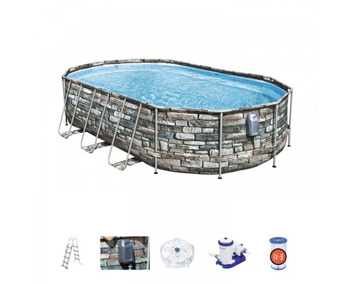 Bestway Power Steel 6.10 x 3.66 x 1. - vue 2