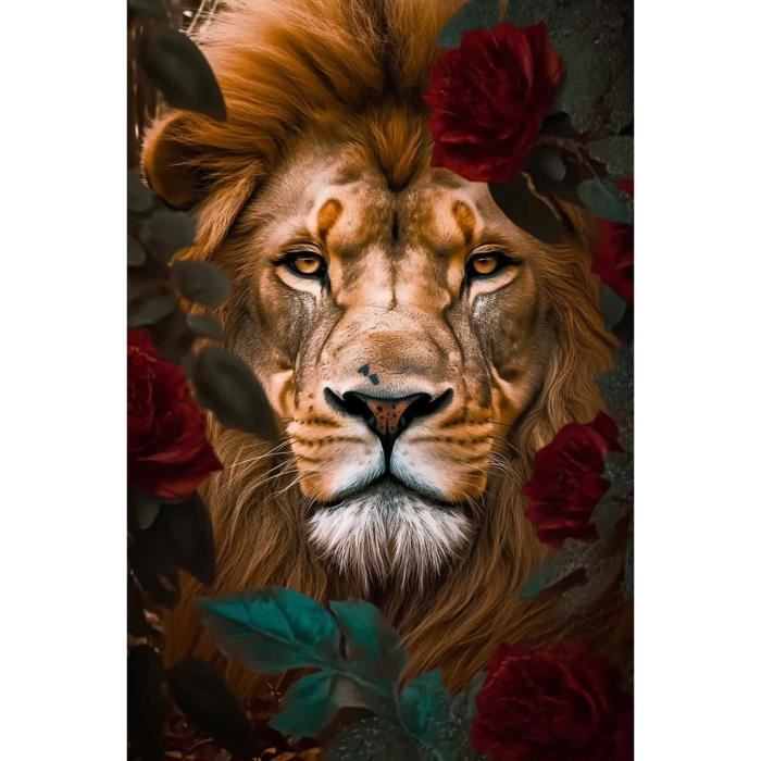 WLWIN 5D Diamant Peinture Art Complet Kits Panda Roux Animal Loisirs Créatifs Peinture Par Numéro,Strass À Broder Au Point De Croix Arts Travaux