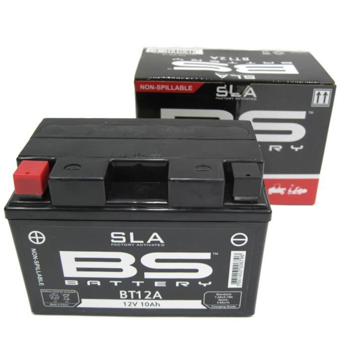 Batterie moto BS Battery SLA BT12A - C (10Hr) - C (20Hr) - noir - 12 V / 10-10,5 AH