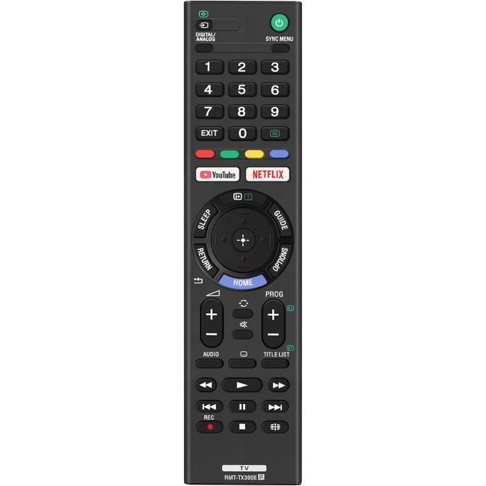 2 Stuks RMT-TX300E Vervangende Afstandsbediening – Voor Sony Bravia TV’s (KD-/KDL-serie) – Incl. Batterijen, Geen Programmering Nodig