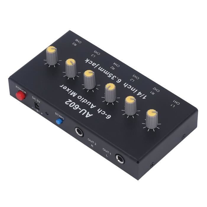 Mini mixeur audio 4 canaux - Commutateur mono stéréo avec