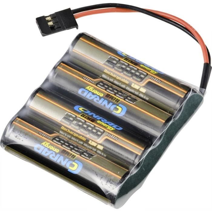 Reely Batterie réceptrice (NiMh) 6 V 3700 mAh Nombre de cellules: 5 Sub-C hump BEC Reely Batterie réceptrice (NiMh) 6 V 3700 mAh Nombre de cellules: 5 Sub-C hump BEC