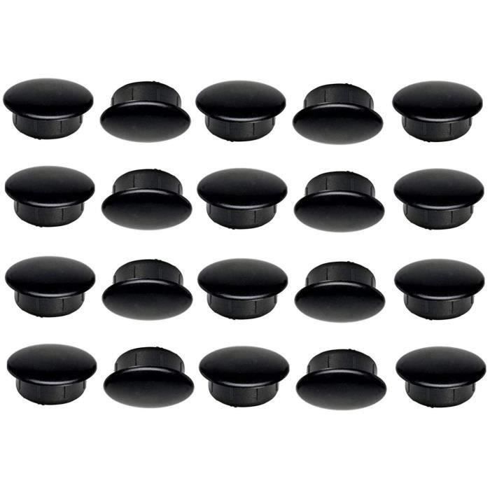 20x Bouchons En Plastique Noir Rond Diametre 10mm X 12mm Cache Trou Vis Obturateur Bouchon Meuble Embout Tube Cdiscount Bricolage