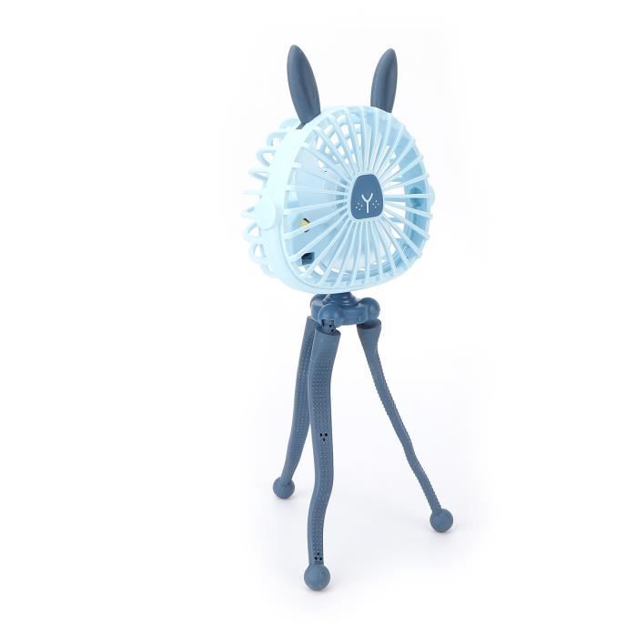 Ventilateur portable - EBTOOLS - Mini ventilateur de poussette - Support flexible - Veilleuse - Faible bruit - Ebtools