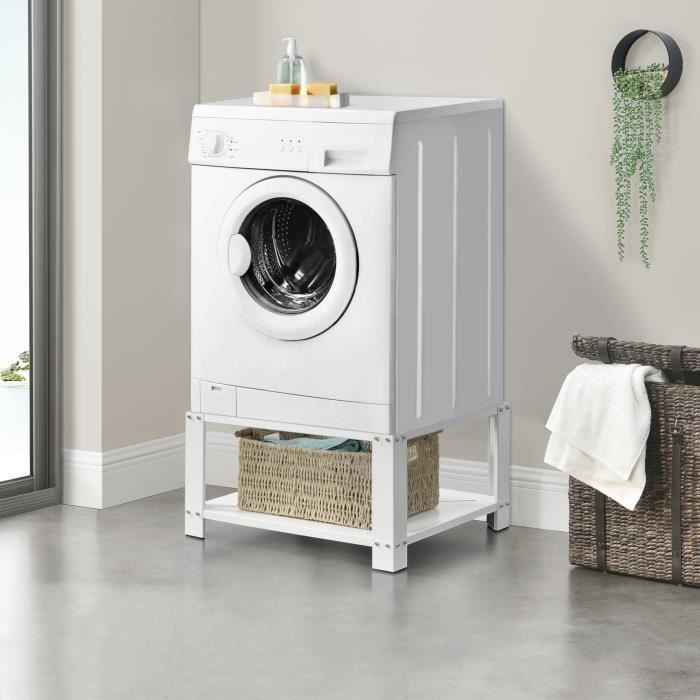Étagère Pour Machine à Laver Et Sèche-linge - Support Réglable Buanderie, Salle De Bain, Balcon - Charge 300 Kg