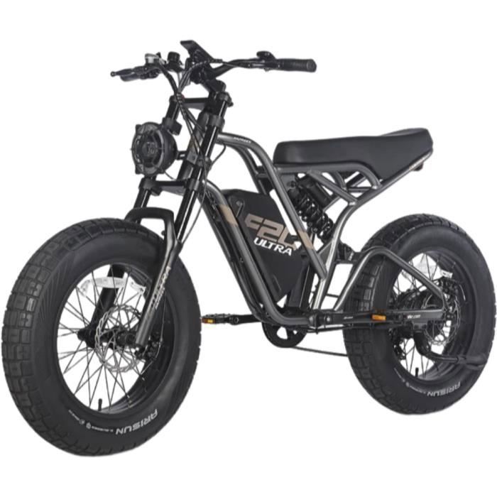 velo electrique Fafrees F20 Ultra Autonomie 100km Moteur 750W Doubles amortisseurs 20 pouces VTT Fat bike 48V25Ah Bronze