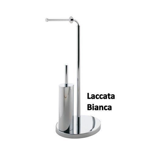 Gedy Badezimmer-Organizer – Toilettenpapierhalter Mit Balai-Abroller, Weiß, 58,8 Cm Hoch