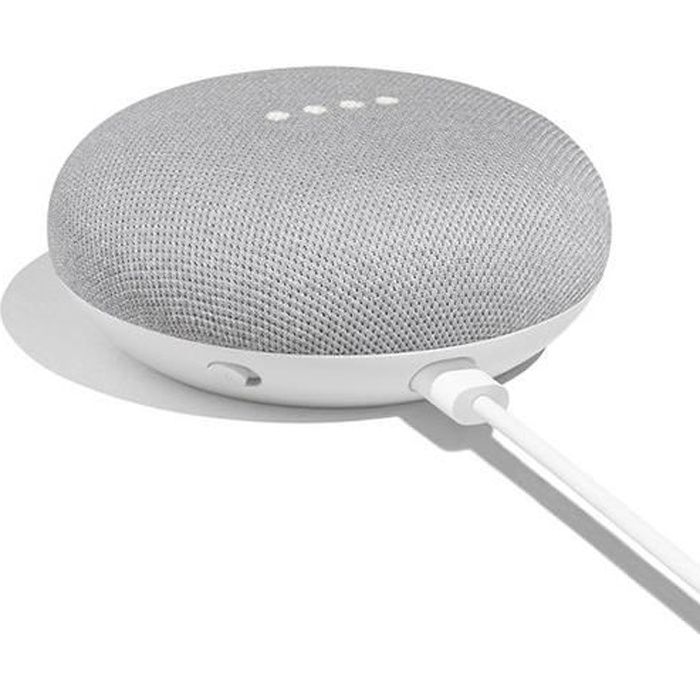 Haut-parleur intelligent Google Home Mini - Gris - Bluetooth 4.1 - Contrôle vocal de la maison intelligente