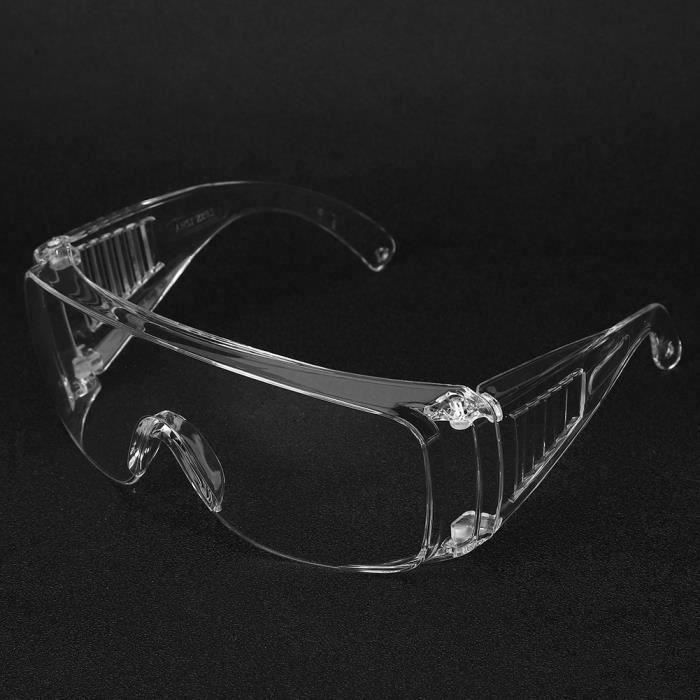 Lunettes De Protection BASSK - Polycarbonate Anti-Rayures - Pour Laboratoire/Dentaire - Transparent/Noir/Gris