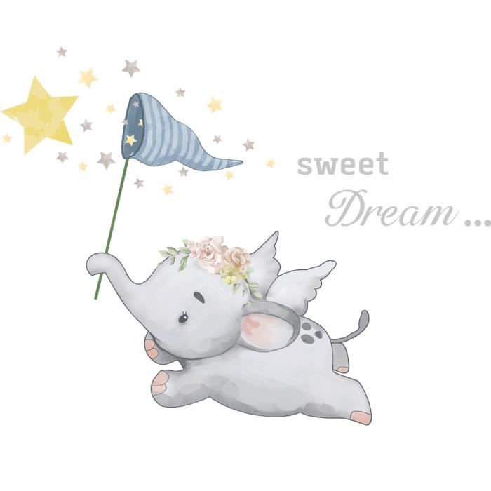 Sticker Mural Enfants Animaux Arbre Lièvre DL236 - Amovible - Multicolore - Neuf
