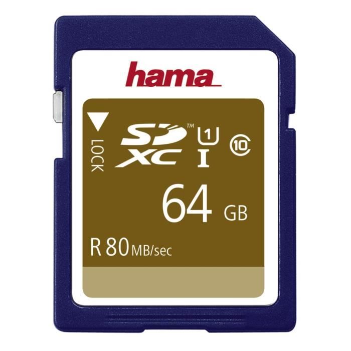 Hama 00124136 mémoire flash 64 Go SDXC UHS-I Classe 10