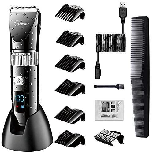 Tondeuse à cheveux - HATTEKER - Professionnelle - Écran LCD - Sans fil - Imperméable