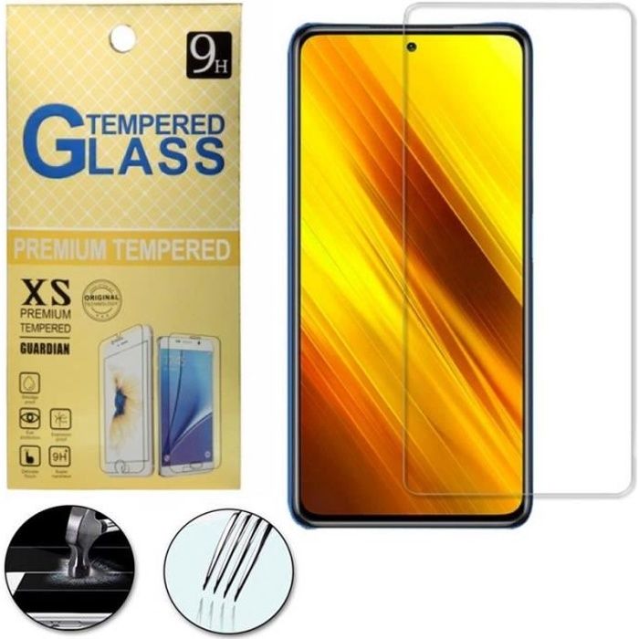 Protection d'écran pour smartphone Phonillico Verre Trempé pour Xiaomi POCO  X3 NFC [Pack 2] Film Vitre Protection Ecran Ultra Resistant®