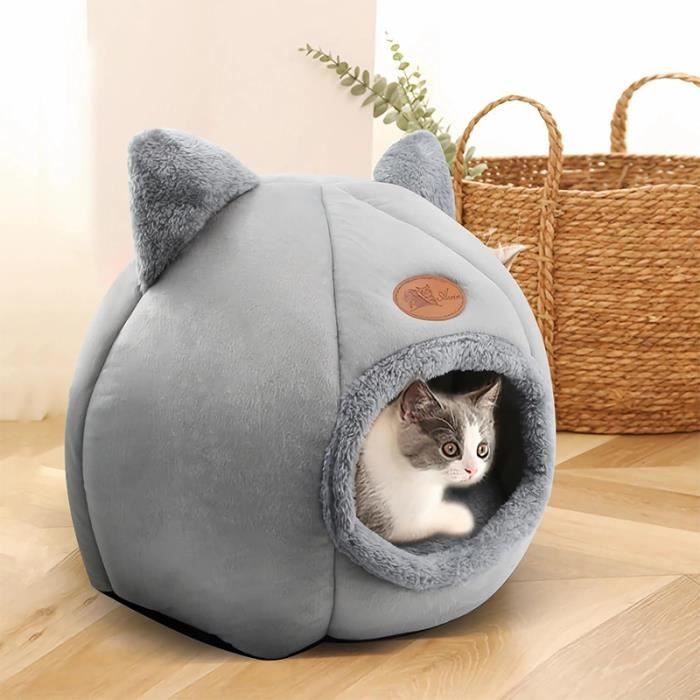 Meilleurs prix pour Niche pour chat avec coussin amovible et lavable, cube moderne, niche pour chats et chiens de petite taille