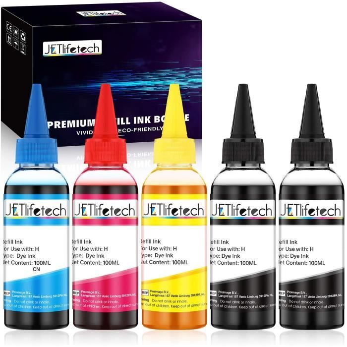 Lot De Recharges D'encre De 600 Ml Compatibles Avec PGI-280 / CLI-281