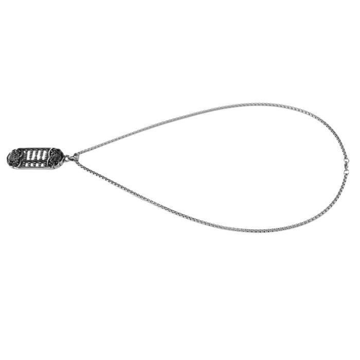 Acheter Collier chaîne ronde torsadée couleur argent 2mm, bijoux unisexe à la mode 21 pouces