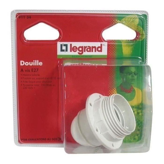 LEGRAND Douille E27 demi-fileté + bague - 150 W