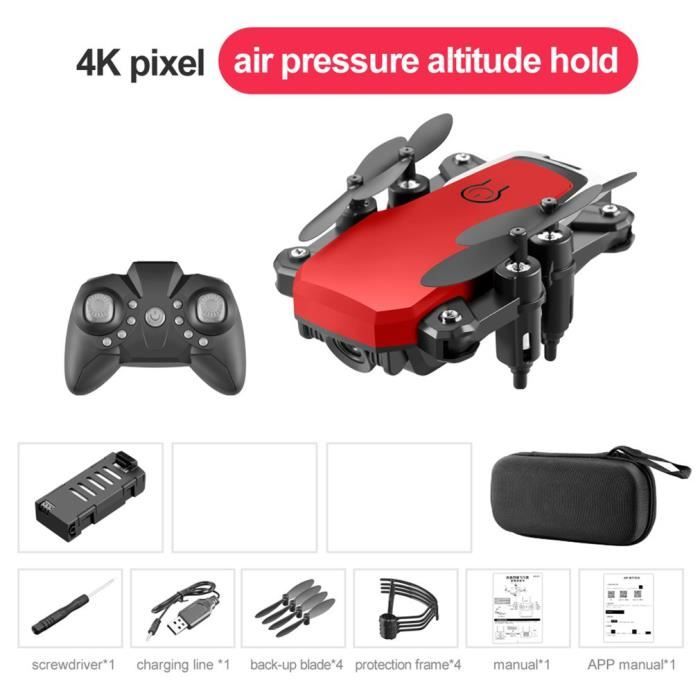 LF606 4K Camera pliable Quadcopter One Key Return FPV Drones Jouets pour enfants Rouge 1 batterie Cdiscount Jeux Jouets