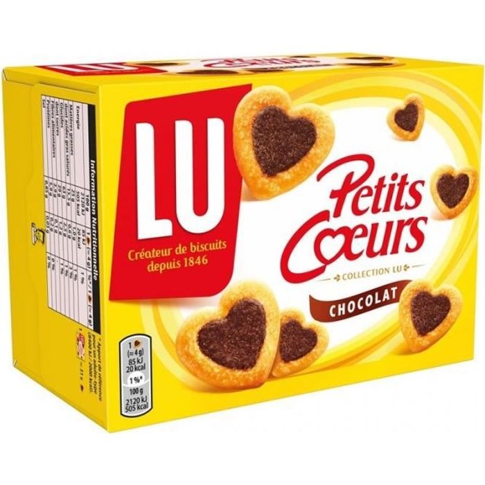 LU Petits Coeurs Collection LU Chocolat 125g (lot de 6)