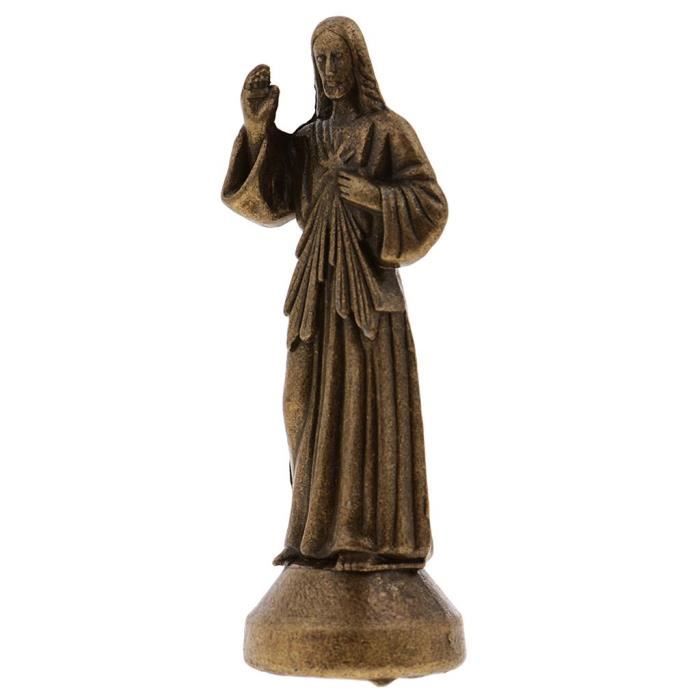 Statue De Jésus En Résine 6 Pouces - Figurine Méditation Décorative Pour Bureau Ou Maison