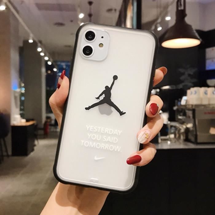 Coque iPhone 11,Nike AIR JORDAN Noir Premium Antichoc Transparent