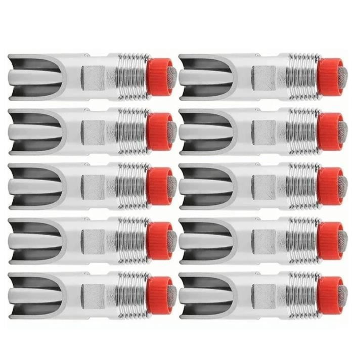 Comparer les prix de Abreuvoir à tétine - MINIFINKER - Acier inoxydable - 10 pièces - Économie d'eau - Utilisation extérieure