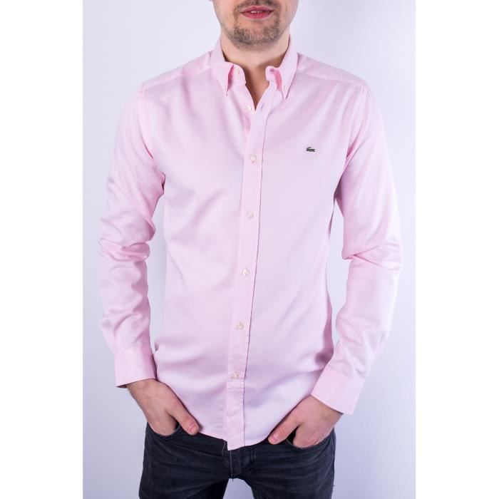chemise lacoste rose