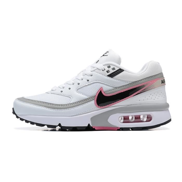 Baskets Nike Air Max BW Homme et Femme AUTREMENT Blanc noir Synthetique Lacets Mixte Plat Adulte Cdiscount Sport