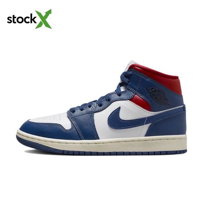 Nike Air Jordan 1 Mid �??French Blue�?? BQ6472-146 Baskets Hommes Femmes Bleu - Cdiscount Chaussures