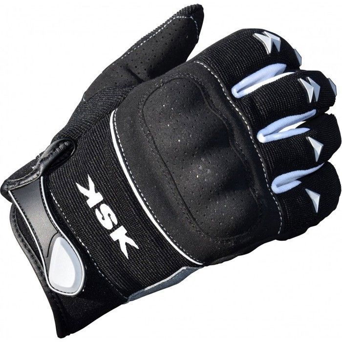 Gants homologués moto Mi-Saison Cross KSK - Noir et Bleu - Moto, Scooter, Vélo, Trotinette