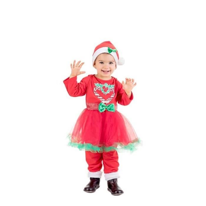 PDYLZWZY Ensemble De Noël Pour Nouveau-né, Robe De Noël Pour Fille, Velours Rouge, Manches Longues, Robe De Père Noël, Bandeau De Noël, Ensemble De Tenue De Père Noël, Rouge #1, 12-24 Mois