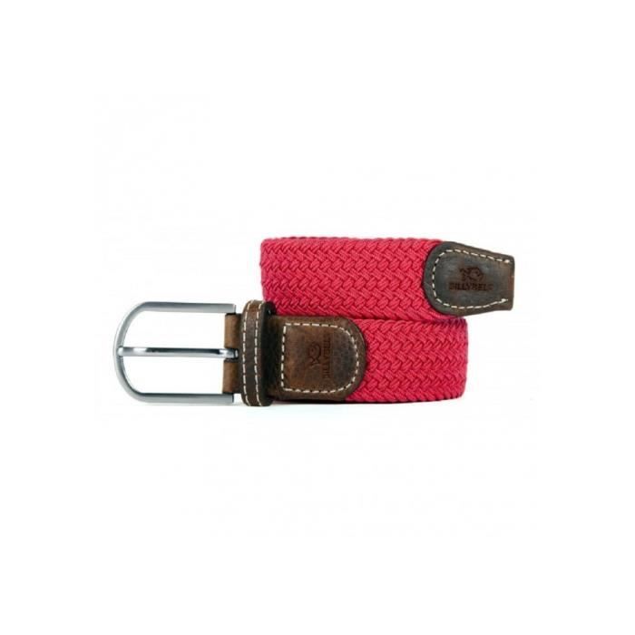 Ceinture Décontractée Brighton Taille M - Cuir Rouge Imprimé Poils De Poney - Occasion Bon état - Style Animalier