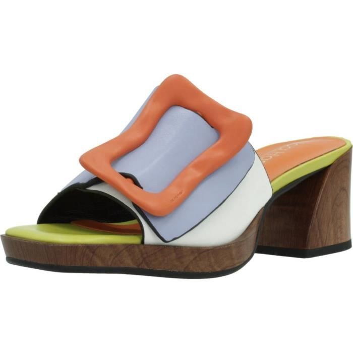 Pantoufles Mules FLOYD à Talon Aiguille - Blanc Avec Nœud Noir - Taille 39 (UK 6.5) - Cuir Composite - Neuf Sans Boîte