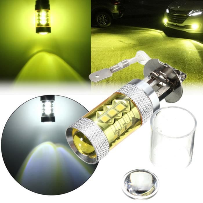 LED Ampoules H3 2X H1 H3 H4 H7 H11 H8 9005 9006 voiture jaune