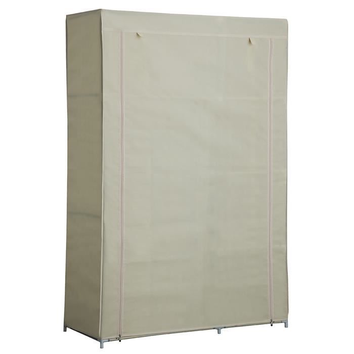 Armoire penderie en tissus non tissé, coloris beige Dim L105 x P45