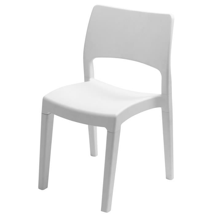 klik/klak - chaise de jardin en résine. chaises à manger, fauteuils d'extérieur couleur blanche
