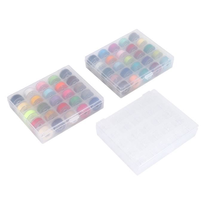 Kit De Bobines à Fil à Coudre 36 Couleurs – Avec Aiguilles, Ciseaux Et Règle, Pour Machines Brother, Janome, Singer, Etc.
