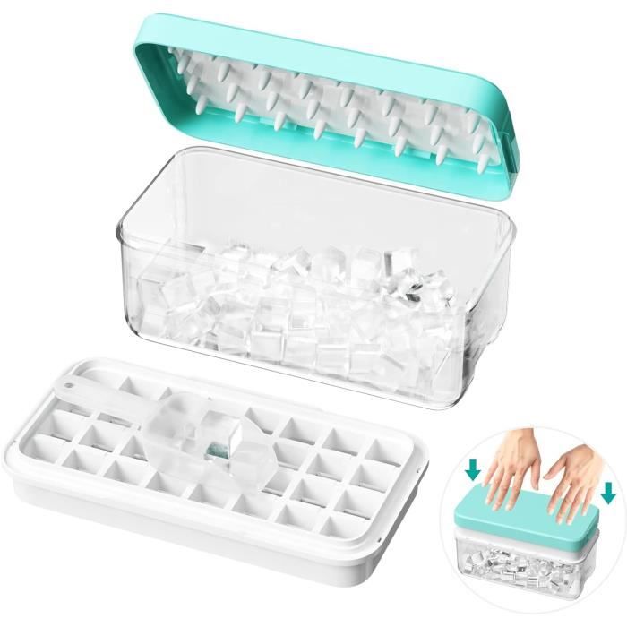 3 Pièces Bac à Glaçons Moule Silicone Avec Couvercle, Fabrique A