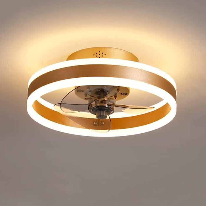 Ventilateur De Plafond LED Avec Lumière Et Télécommande - 80W, 3 Vitesses, Réglage Température De Couleur, Silencieux - Pour Salon/chambre