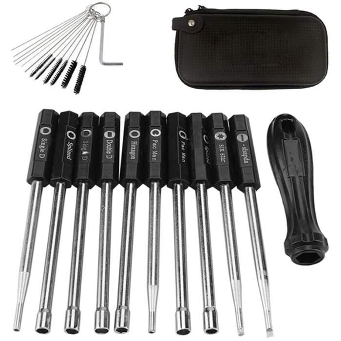 Kit De 18 Outils De Réglage Carburateur – Pour Tronçonneuses, Débroussailleuses, Moteurs 2 Temps – Étui Inclus