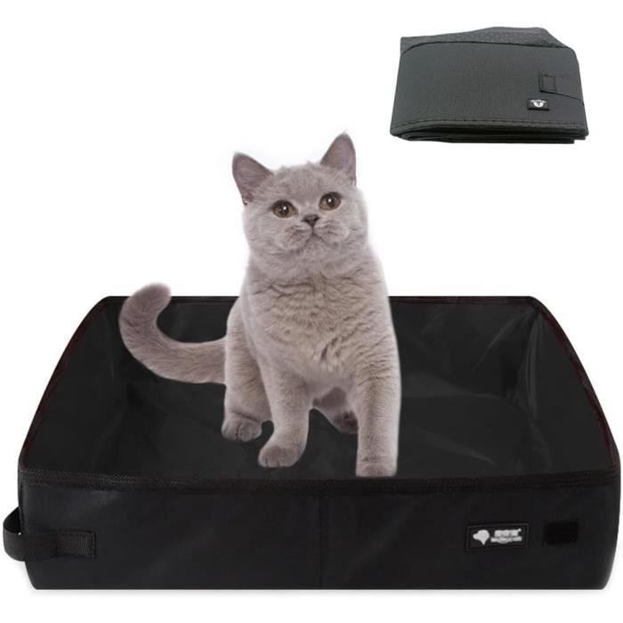 Bac à Litière de Voyage pour Chat, Litière Portable Pliable pour Chat, 40 * 30cm M, Imperméable