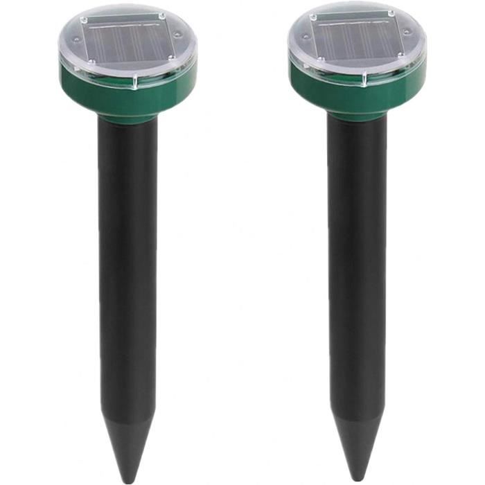 Lot De 2 Répulsifs Anti-taupes à énergie Solaire Pour Jardin, Répulsif Antiparasitaire étanche
